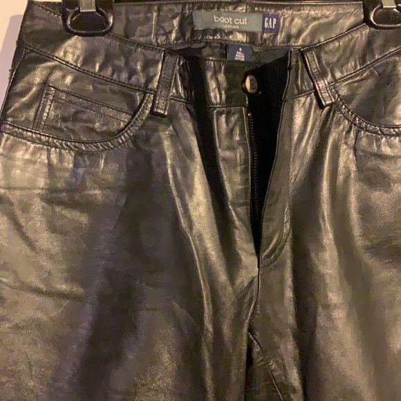 2000 Gap Leather Bootcut Jeans just like The Melina Aritzia Pants! - Picture 3 of 5
